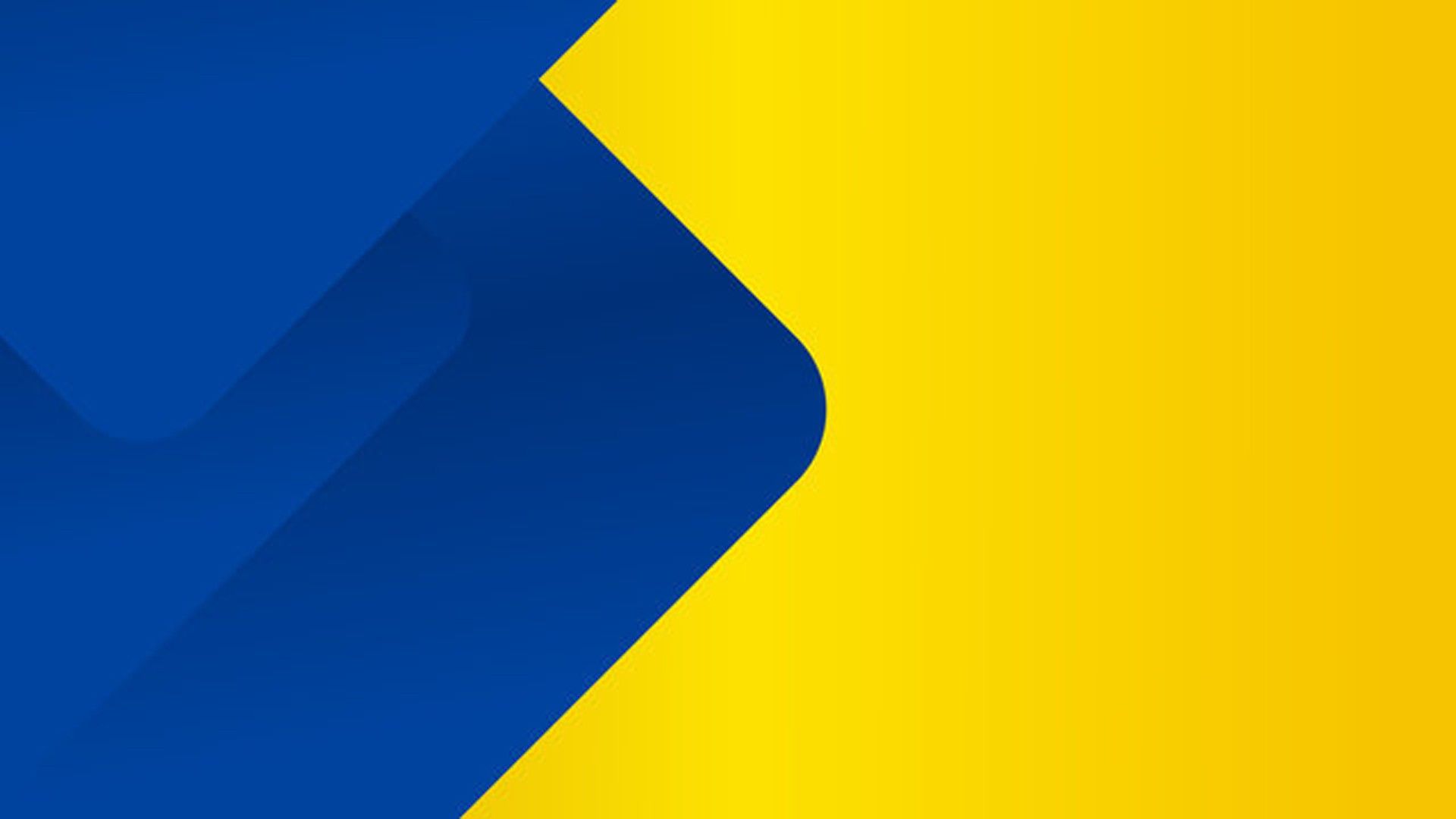 1920x1080 Blue Yellow Cubes HD Yellow Background Wallpaper