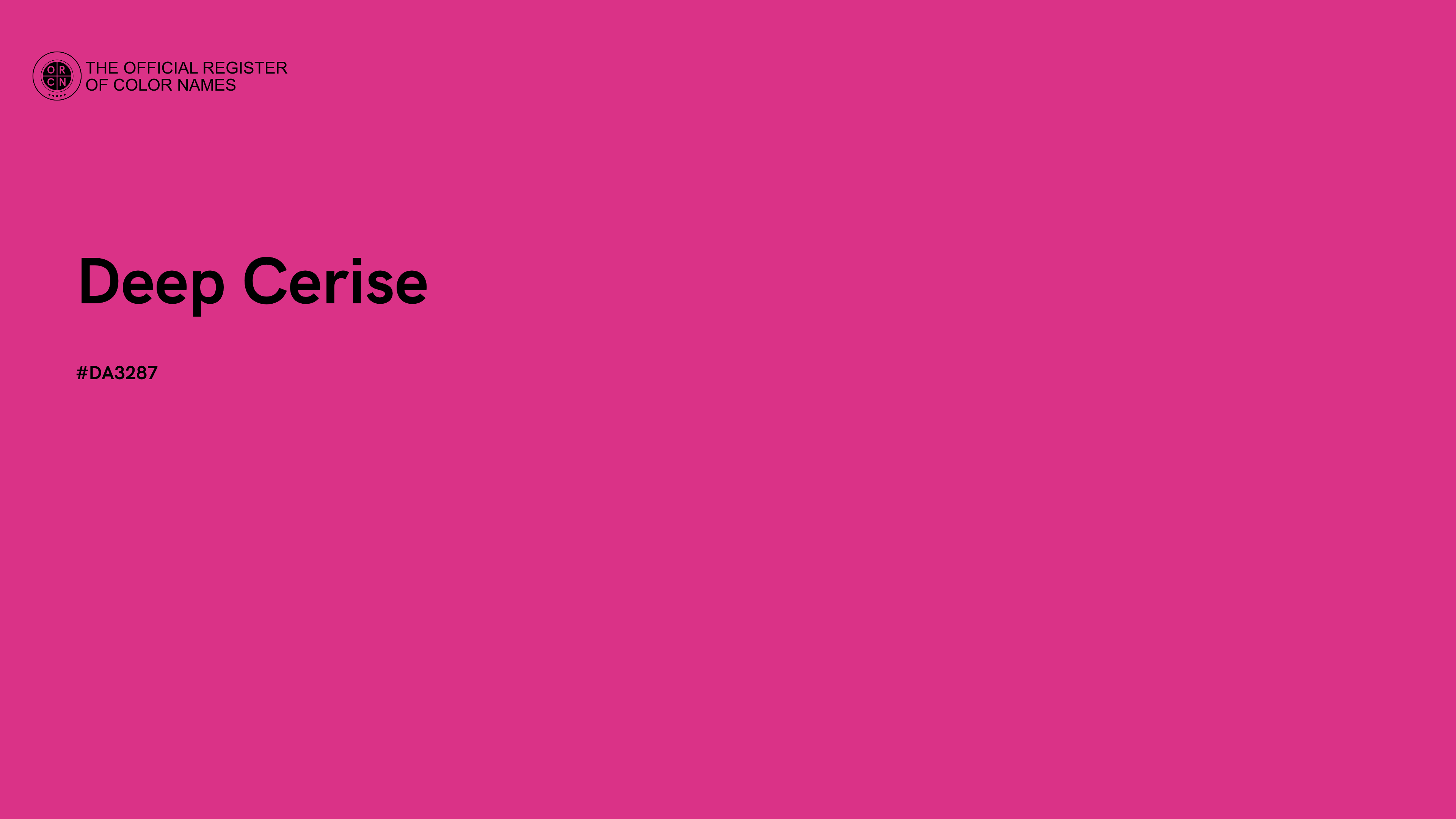 3840x2160 Deep Cerise color - #DA3287 Official Register of Color Names