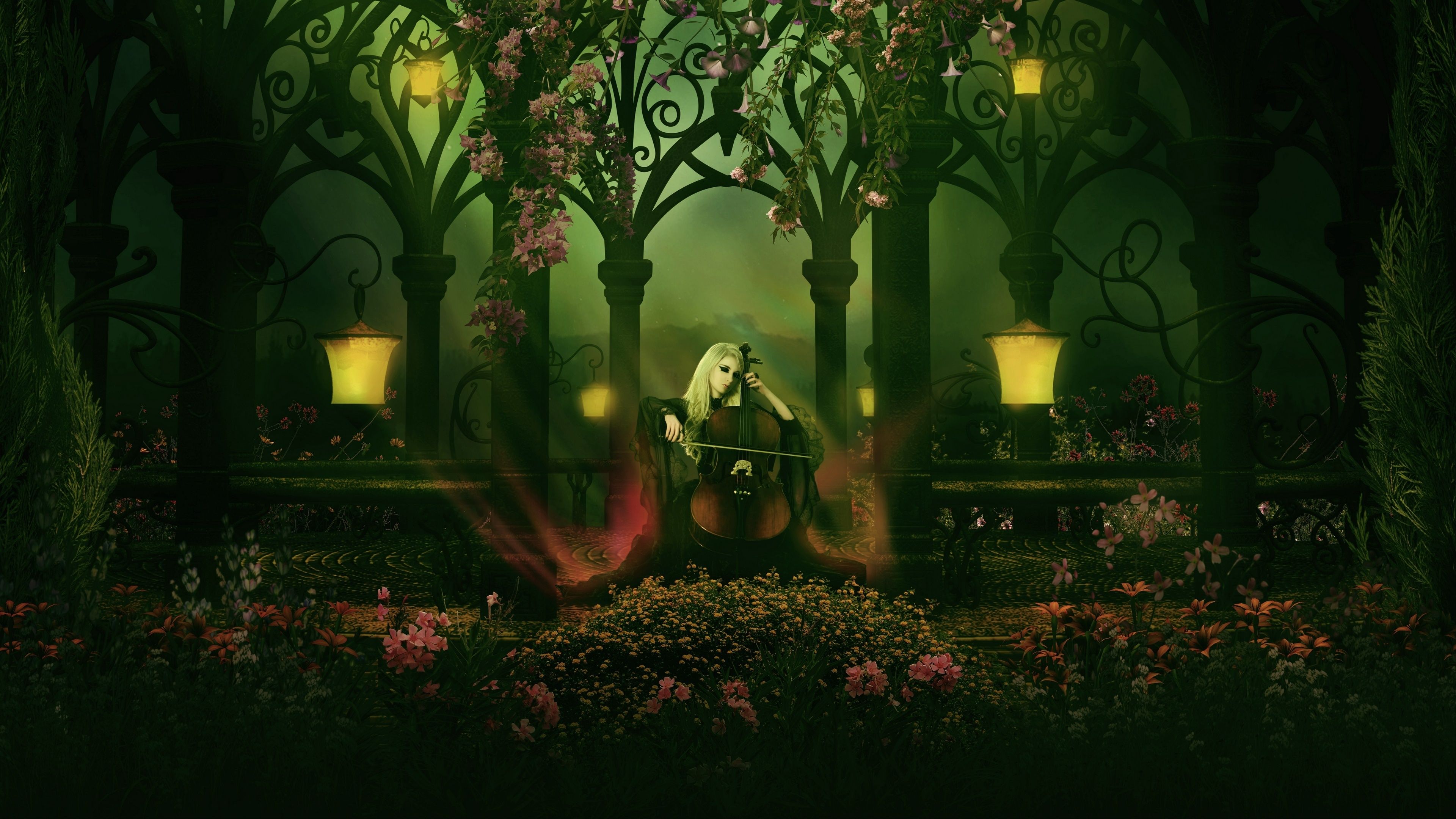 3840x2160 Goth Girl Wallpaper