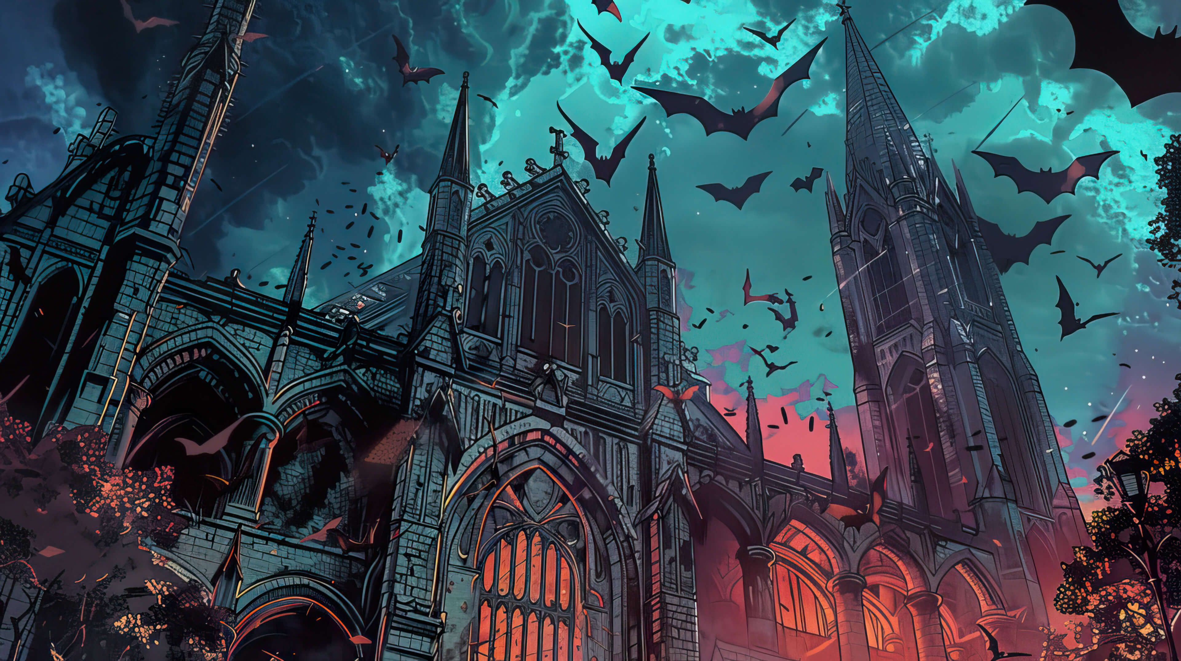 3840x2152 Goth Deskk Wallpaper