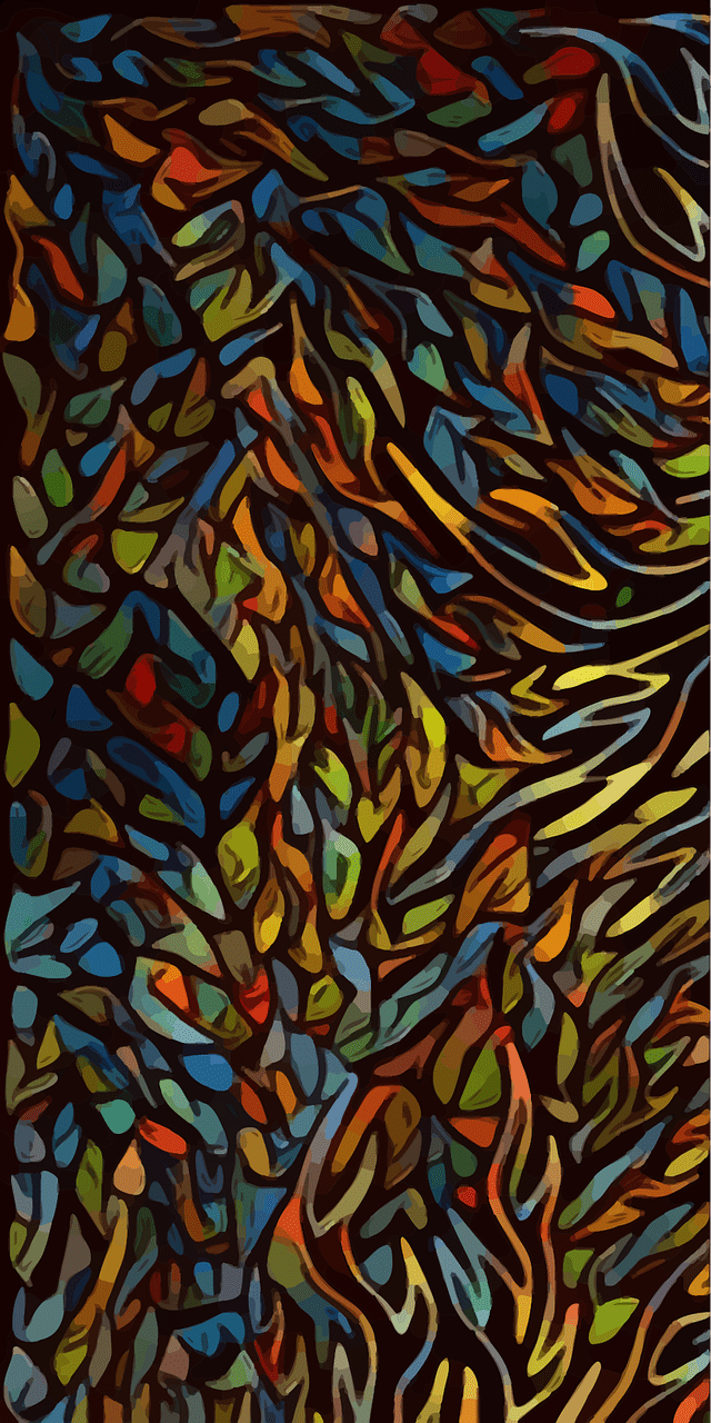 640x1280 Download Stained Glass Pattern Wallpaper. Royalty Free Vector Graphic