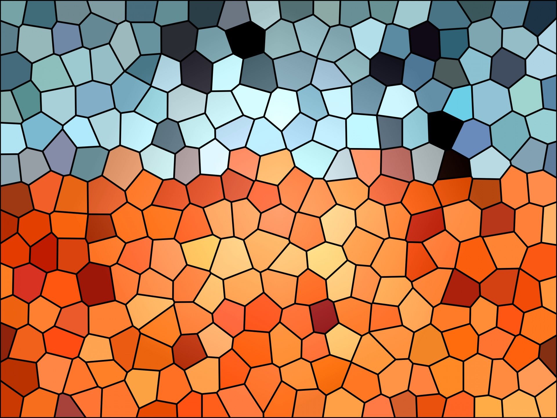 1920x1440 Download free photo of Stained glass, glass, stained, orange, blue