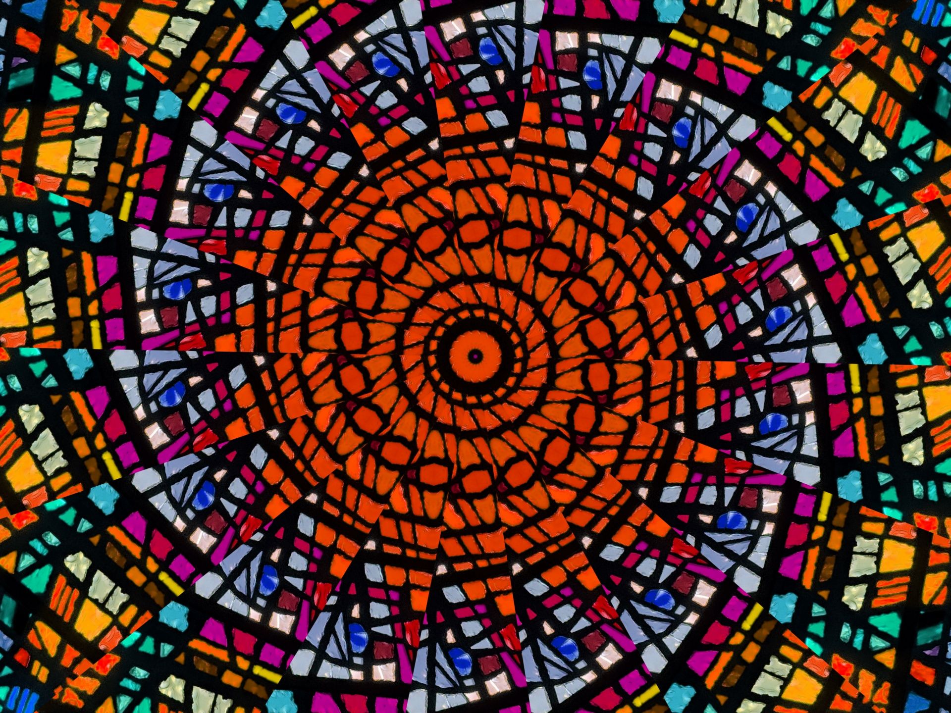 1920x1440 Background, wallpaper, stained glass, colorful, pattern