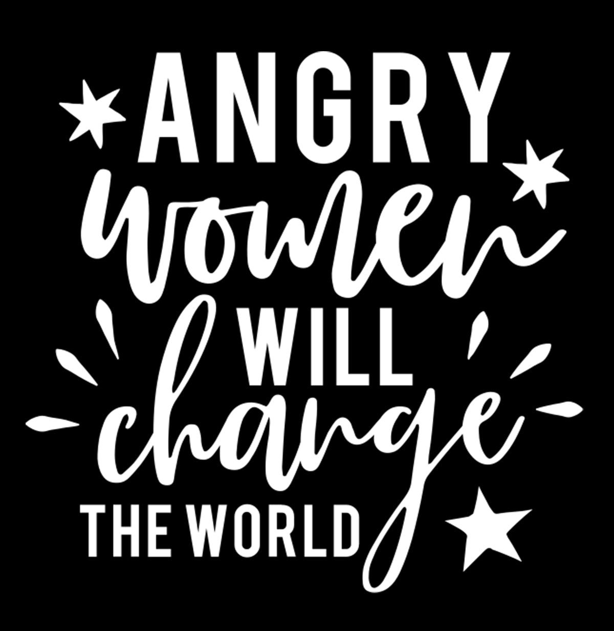 1200x1233 Angry Women Will Change The World x 2.5 Vinyl Sticker