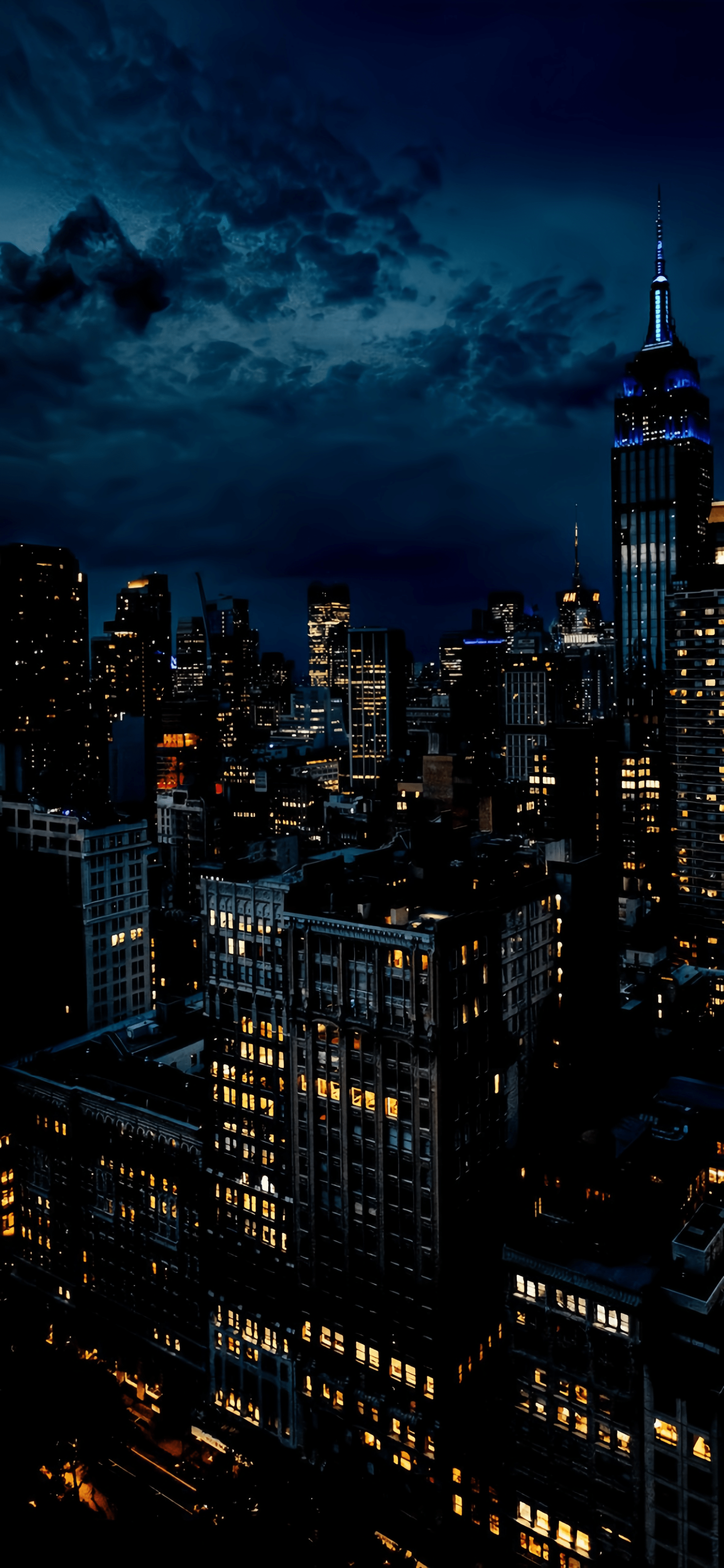 1800x3898 New York City Dark Mode NYC Lit Up Skyscrapers Apartments Perfect Day And Night Wallpaper Mountains Nature 8K Best Wallpaper For Apple IPhone
