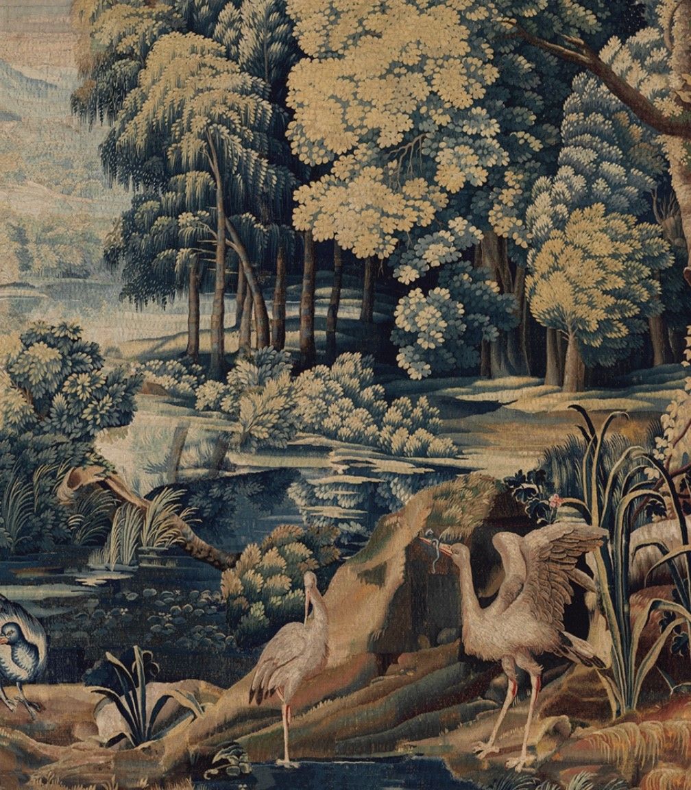 1008x1152 Zardi & Zardi Installation of Verdure With Birds Wallpaper Green Décor painters, decorators & wallpaperhangers