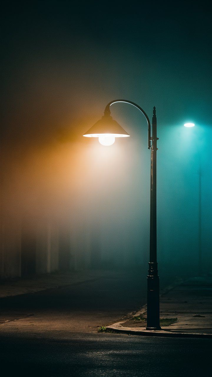 720x1280 Humbaa. Street lights aesthetic wallpaper, Street lamp in the fog, Light background image