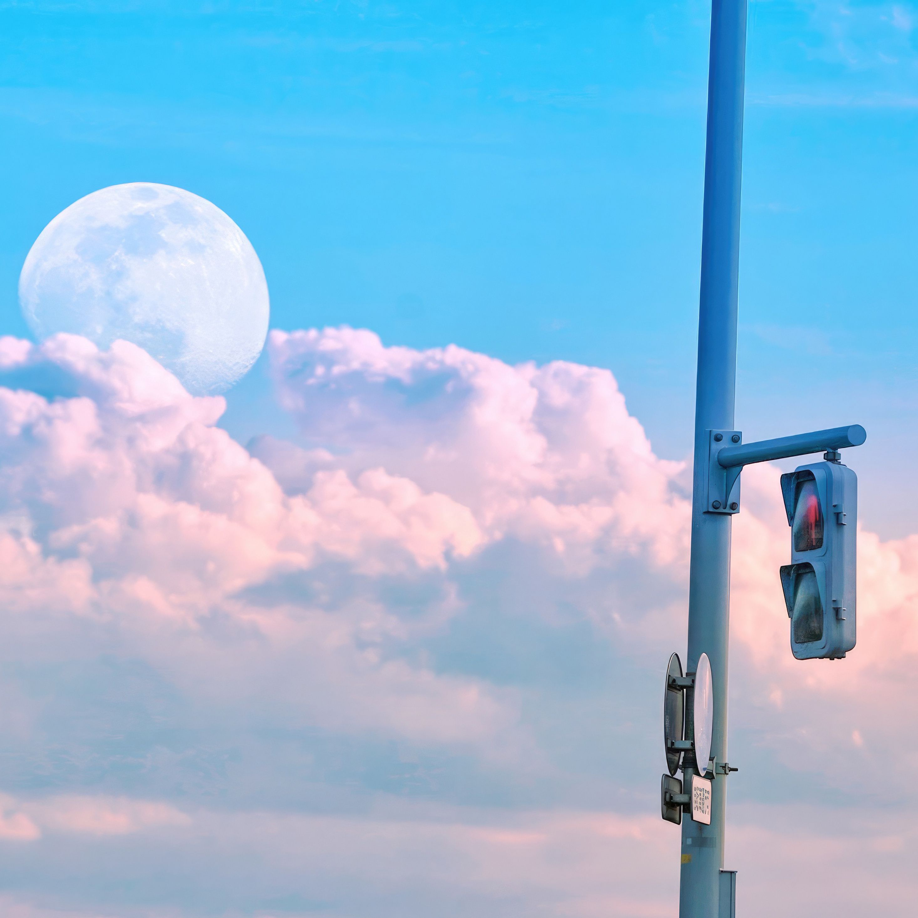 2932x2932 Traffic Light Pole In The Dreamlight iPad Pro Retina Display , HD 4k Wallpaper, Image, Background, Photos and Picture