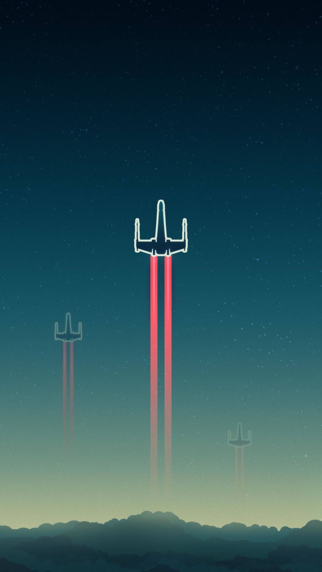 1080x1920 Download Star Wars iPad Minimalist Starfighters Wallpaper