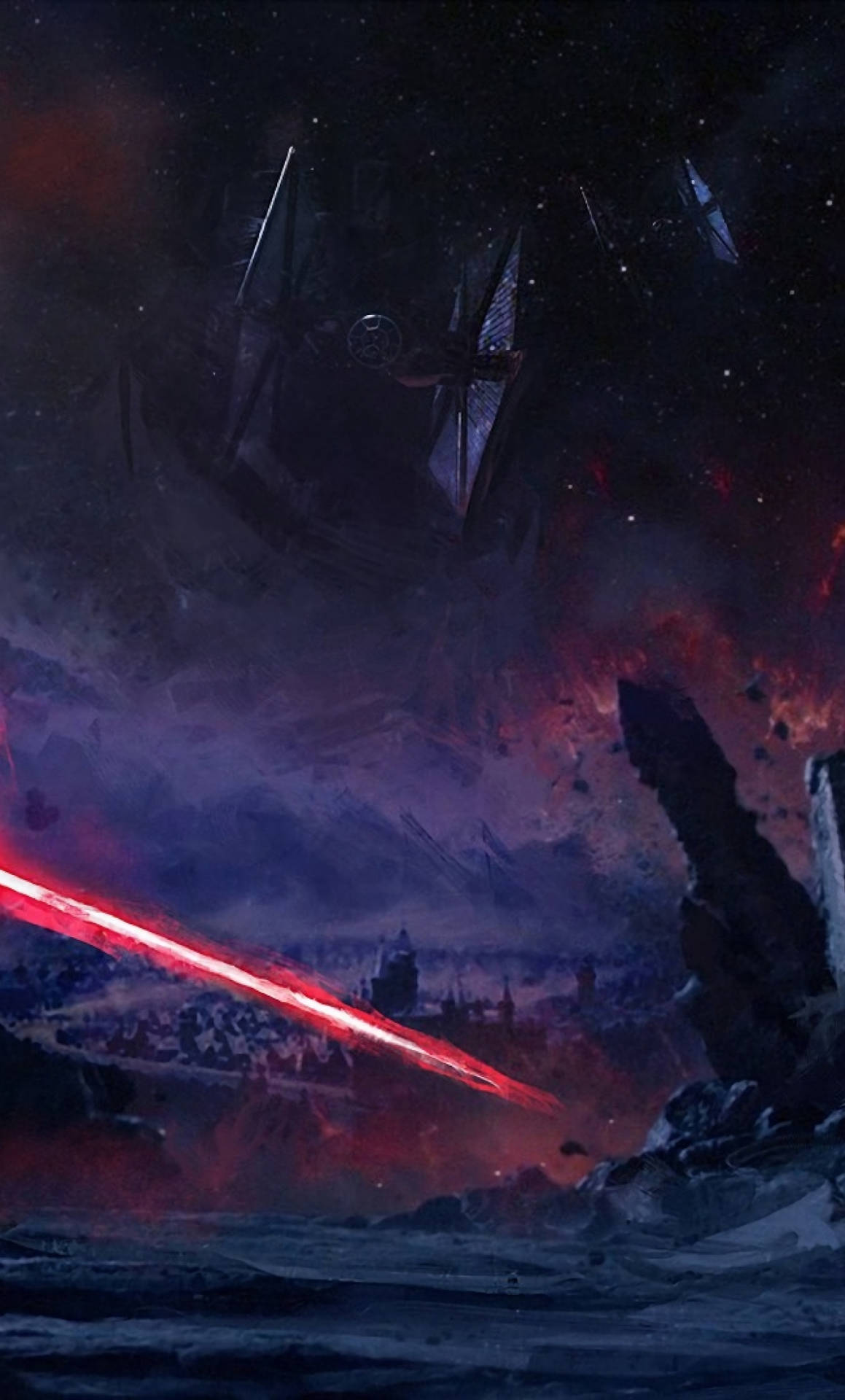 1159x1920 Download Star Wars iPad Galactic Empire Starfighter Wallpaper