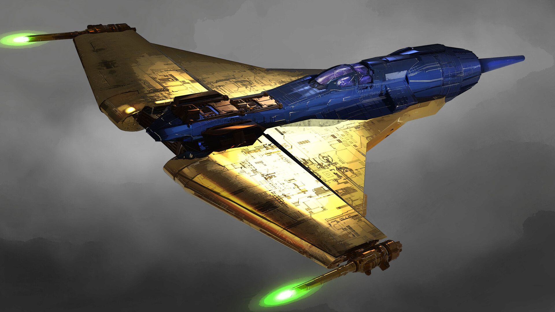 1920x1080 Shwetank Shukla Starfighter Star Wars The High Republic (Fan Concept)