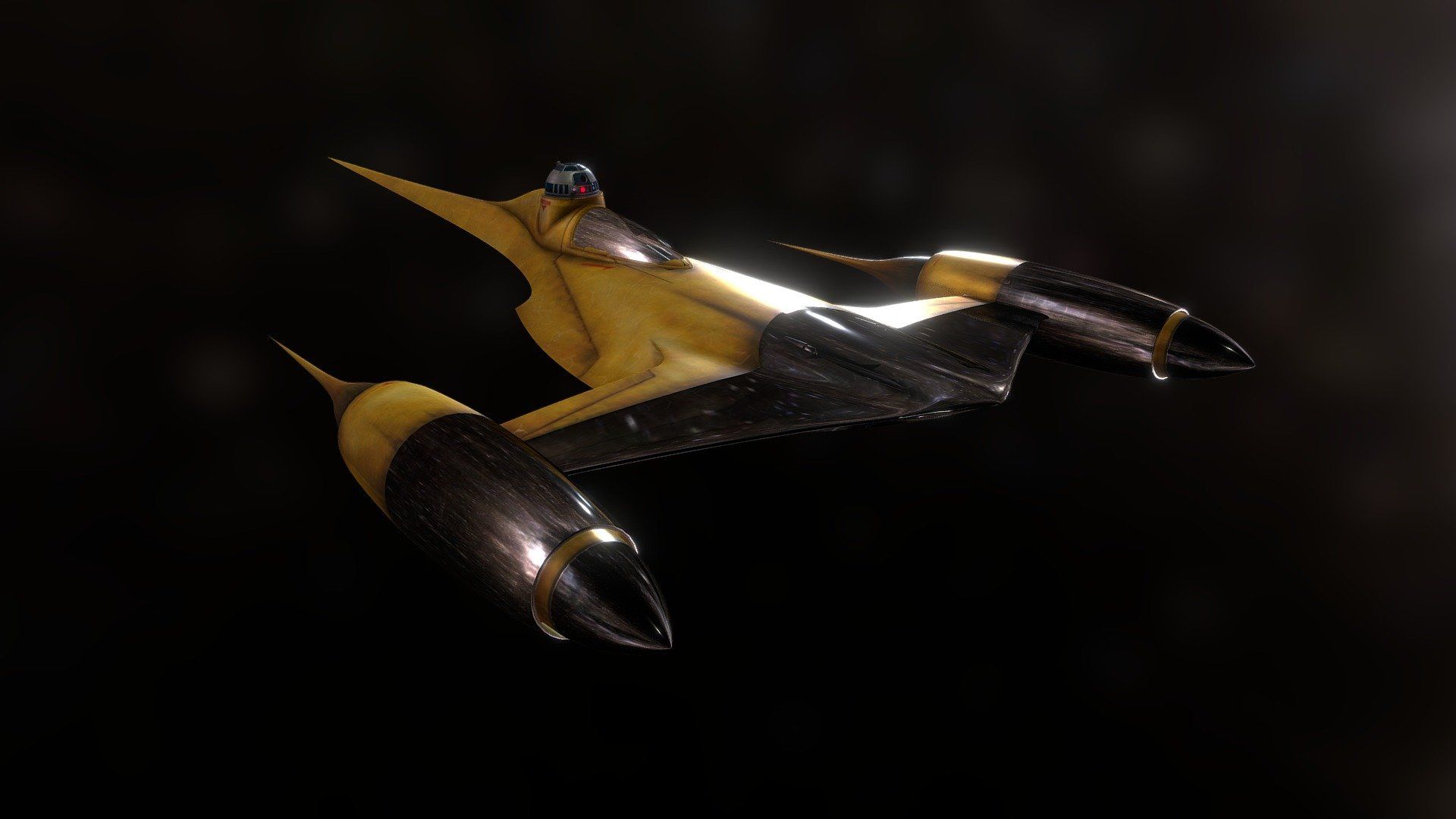 1920x1080 Naboo Starfighter Free 3D Model By StarWars Universe [02cc114]