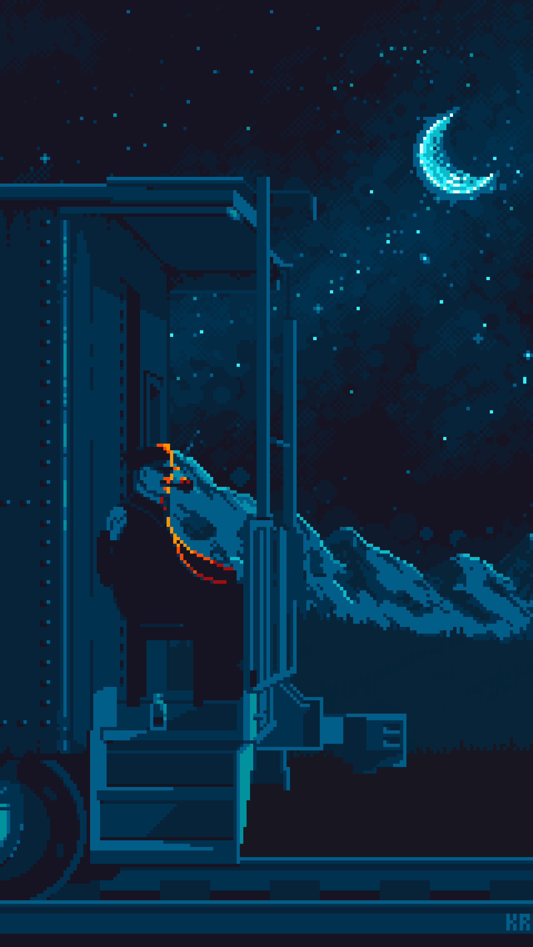 2160x3834 Starry Night Train Wallpaper Rabbit Media's Ko Fi Shop