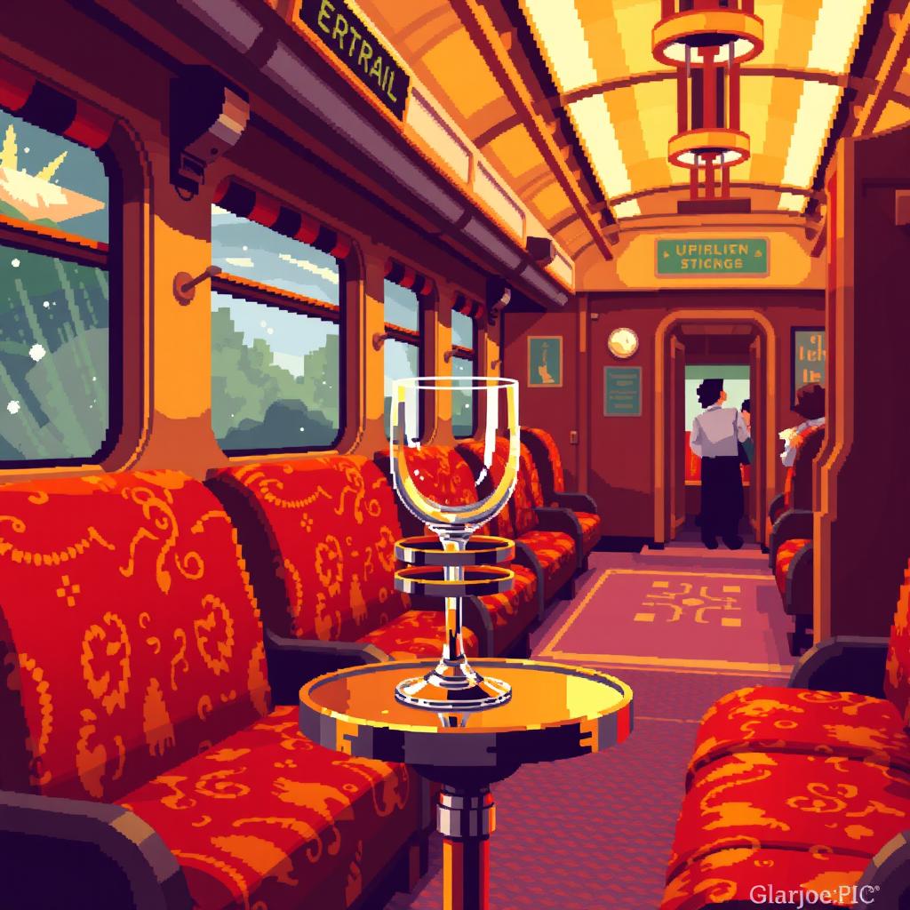 1024x1024 Vibrant Pixel Art Train Carriage Scene