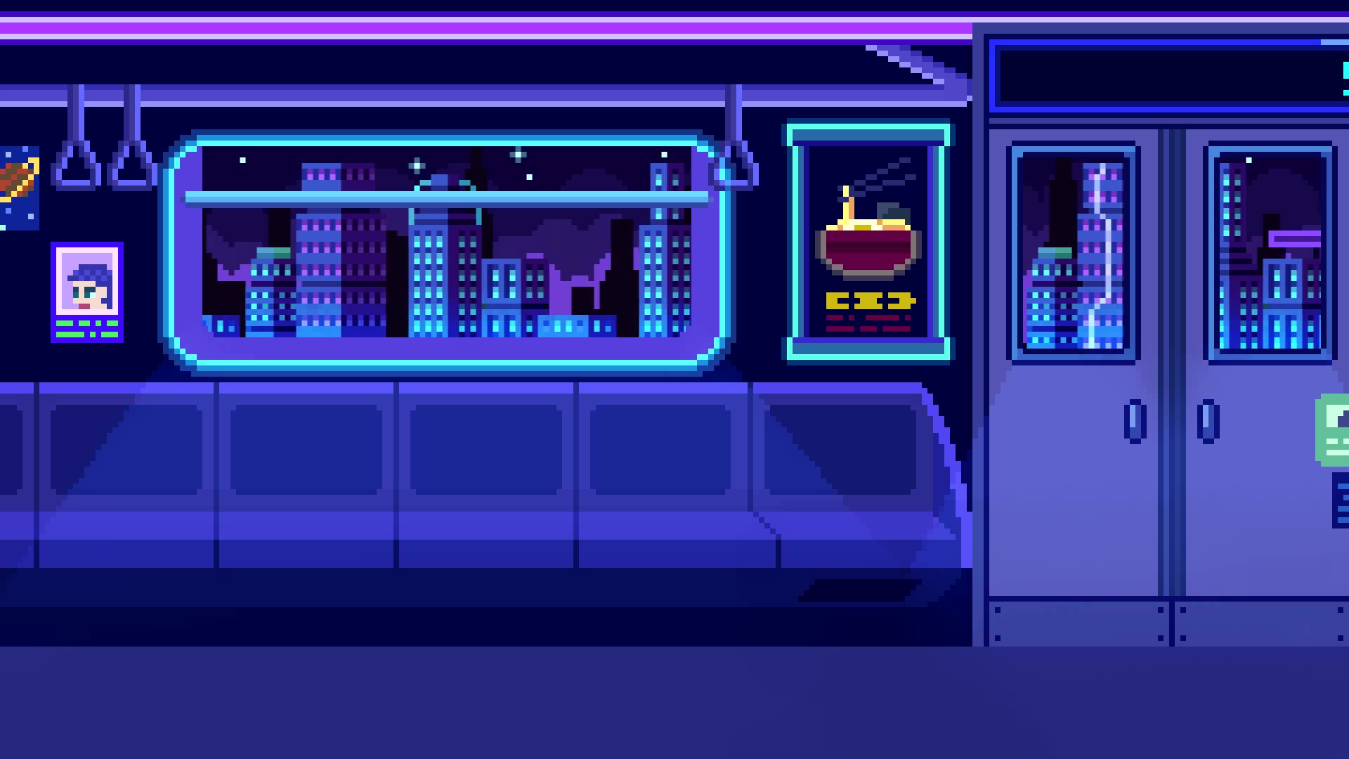 1920x1080 Cyberpunk Subway pixel art