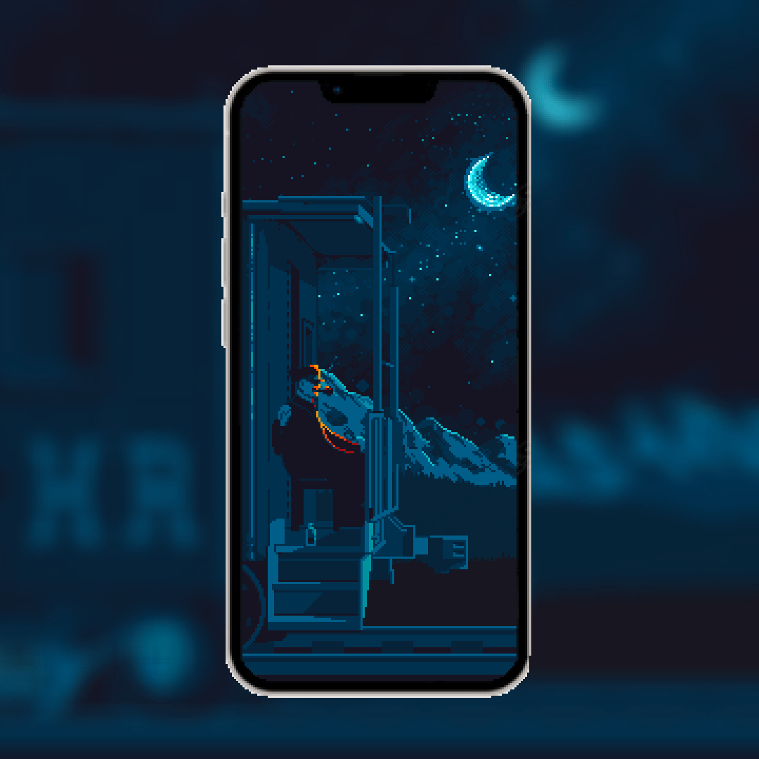 1080x1080 Starry Night Train Wallpaper Rabbit Media's Ko Fi Shop