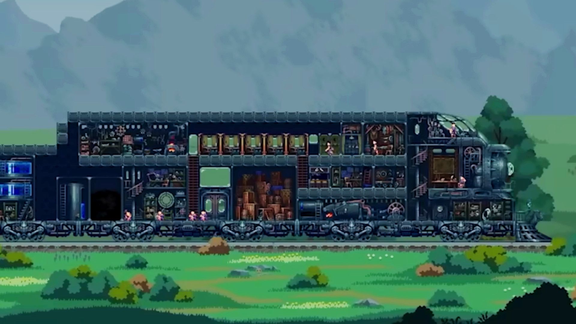1920x1080 Steel Artery Is A Rimworld Style Colony Sim Aboard A Giant, Steampunk Train