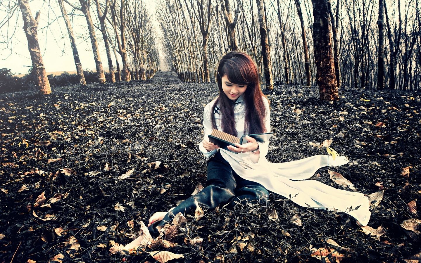 1440x900 Girl Reading A Book 4K UHD Wallpaper for UltraHD Desktop and TV : Smartphone and Tablet Devices