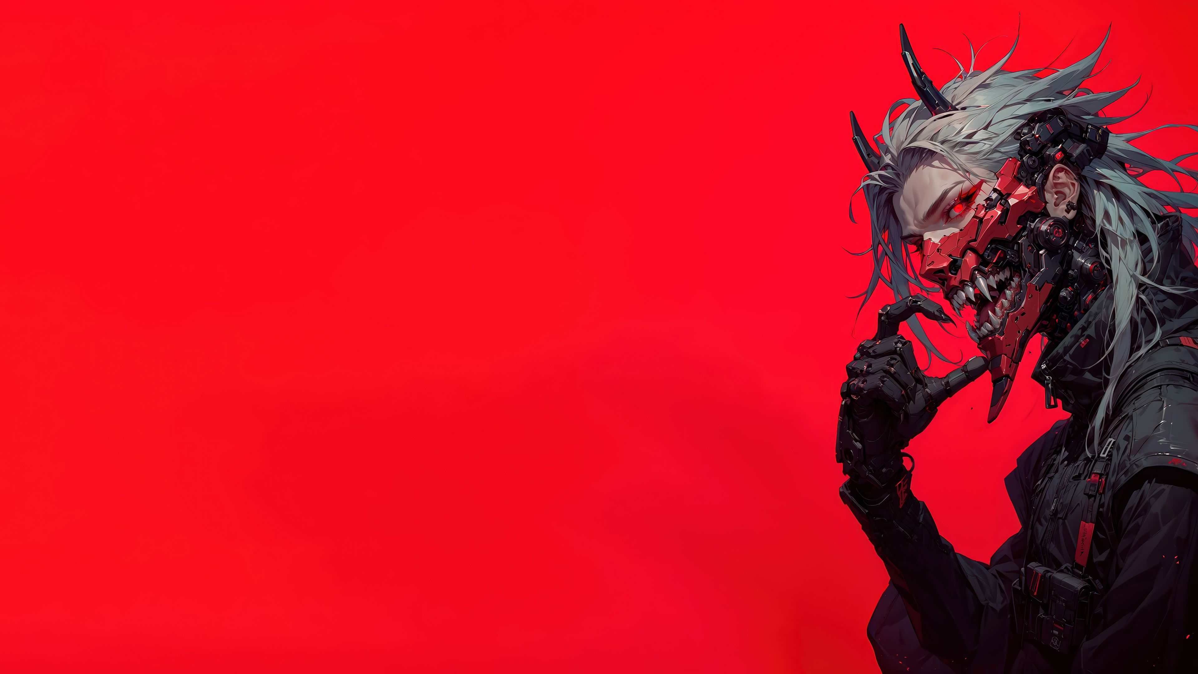 3840x2160 Cyberpunk Sci Fi Anime Boy Wallpaper 4K HD PC H