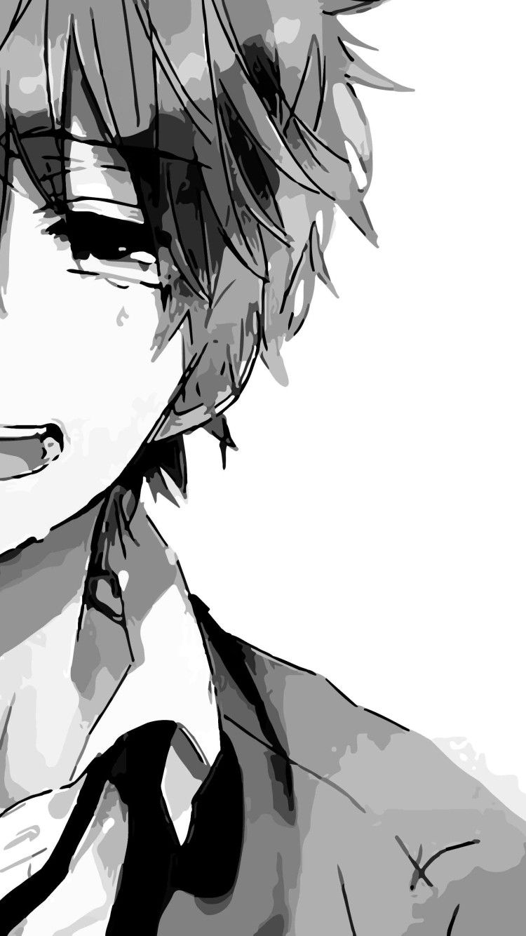 750x1334 Anime Sad Boy Wallpaper 106471
