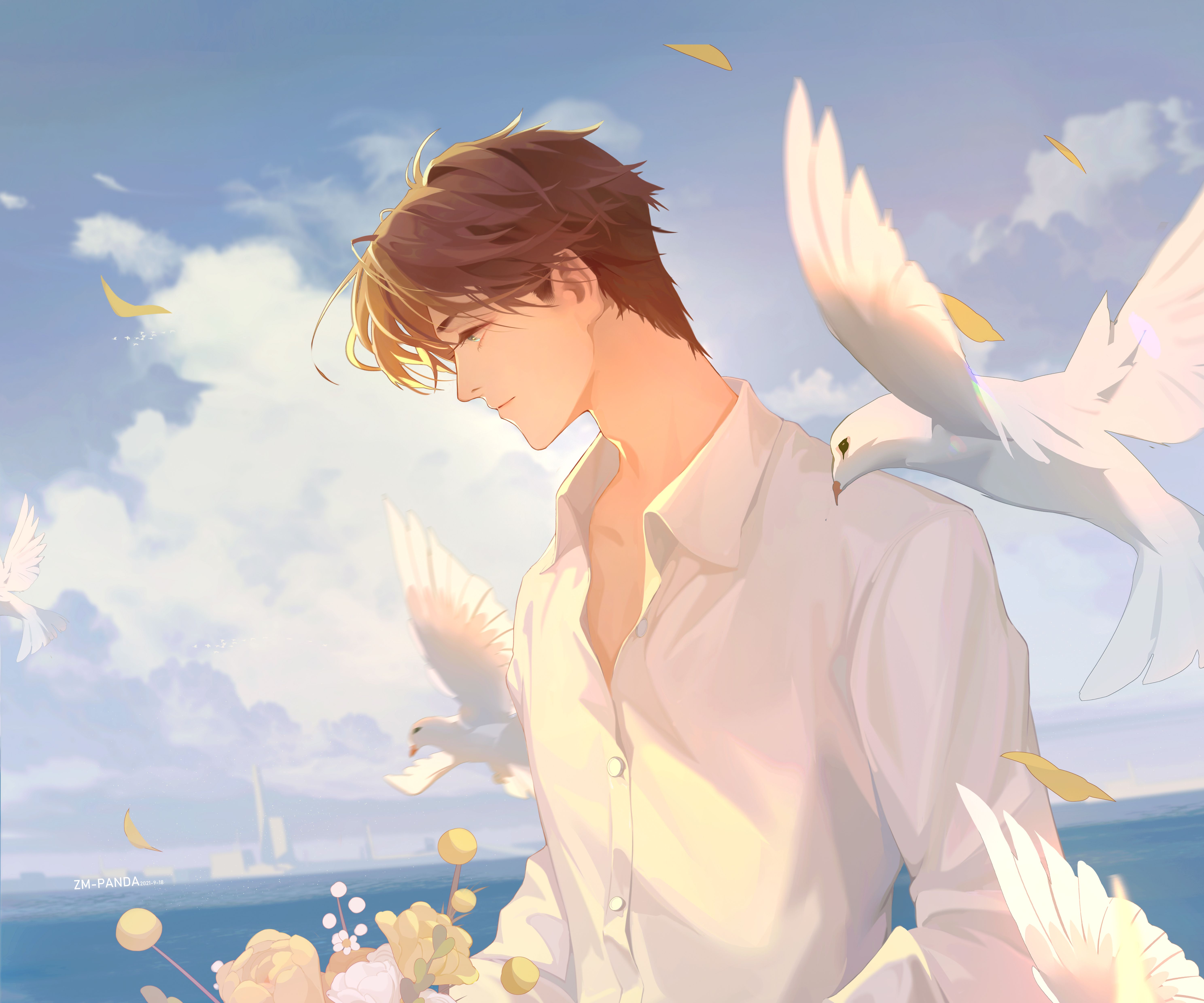 5952x4960 4K Ultra HD Anime Boy Serenity Wallpaperx4960