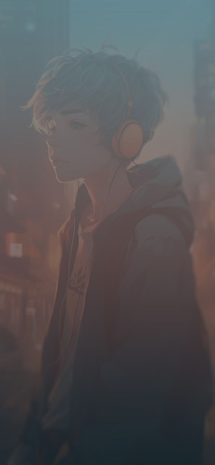 736x1592 Cute Anime Boy Art Wallpaper