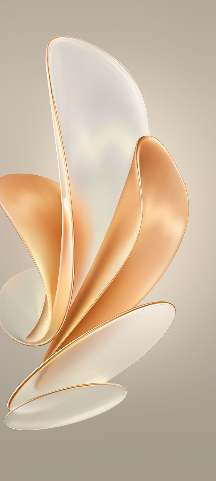736x1635 Download Vivo S15 Official Wallpaper In Full HD Resolution. Abstract Gold And White Sculpture, Contemporary