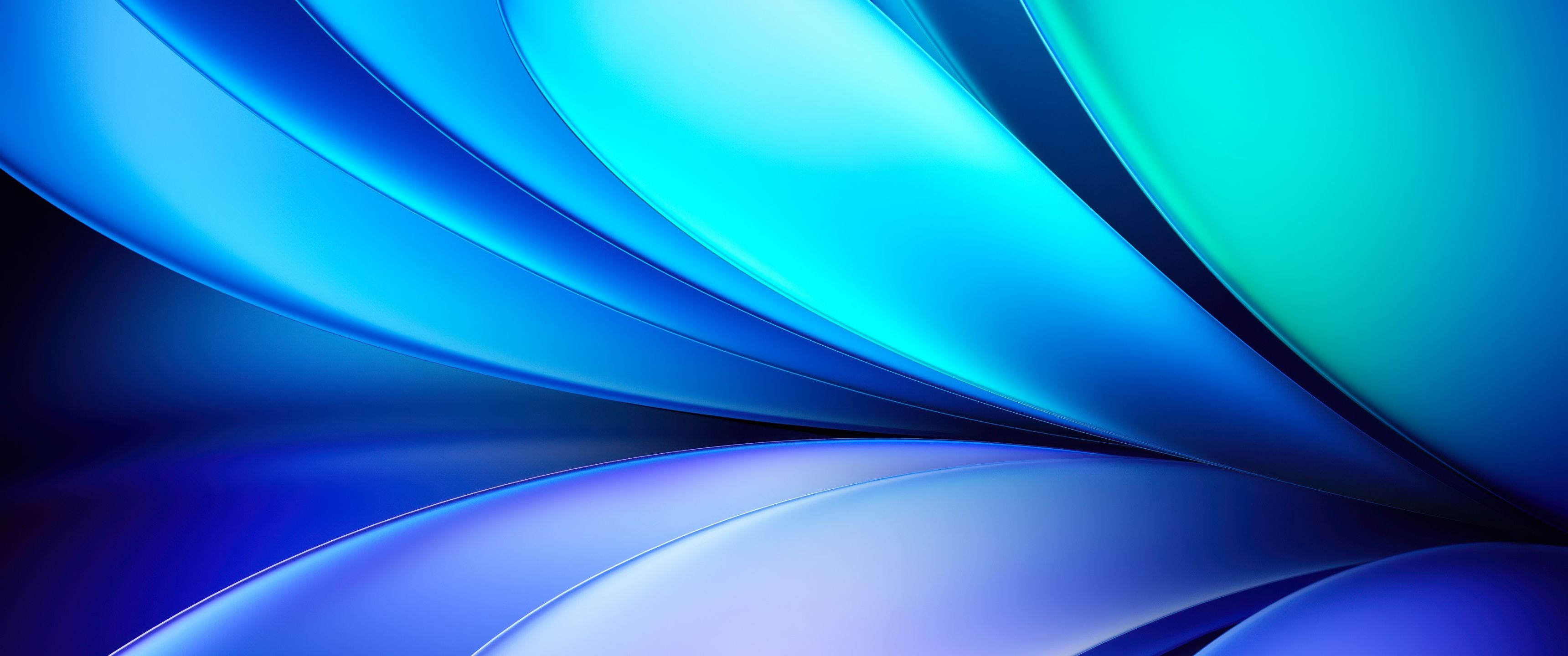 3440x1440 Blue abstract Wallpaper 4K, Vivo Pad, Gradient Abstract