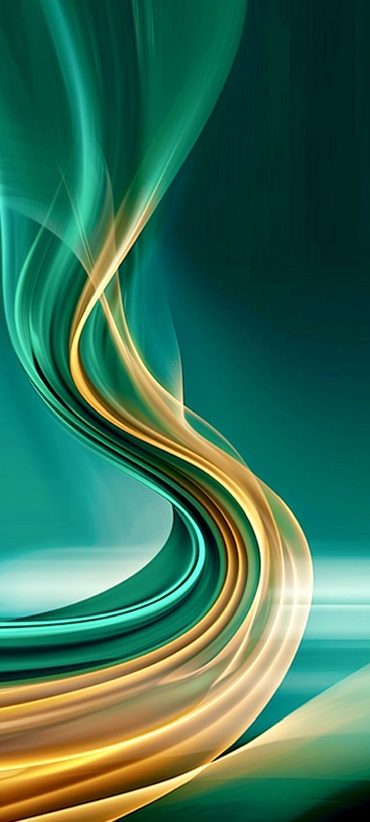 736x1636 Vivo wallpaper HD 1080p 3D. Vivo mobile wallpaper HD 1080p, Green and gold wave background