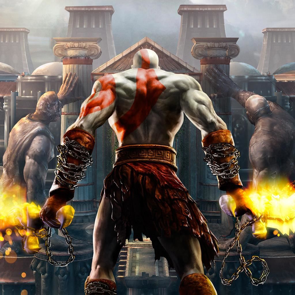 1024x1024 God of War iPad Wallpaper Free Download