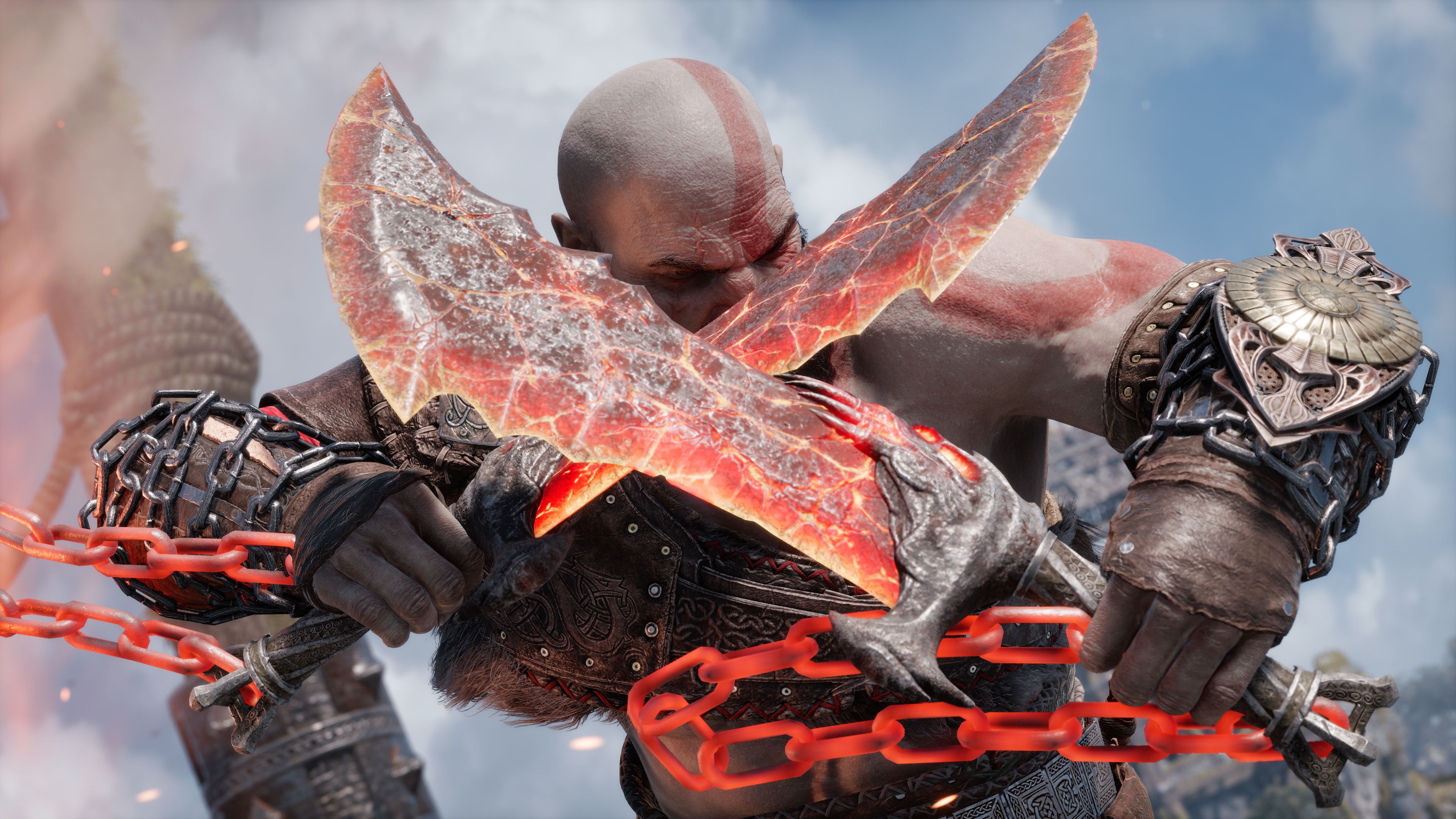 3840x2160 God of War Ragnarök Wallpaper 4K, Blades of Chaos, Kratos