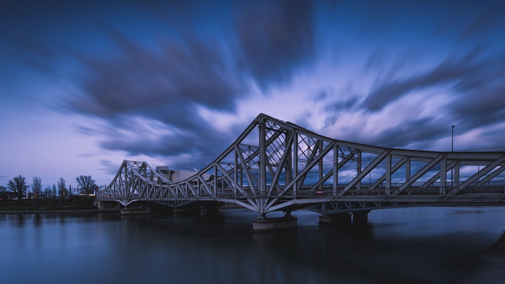 1920x1080 Blue Hour in Lyon