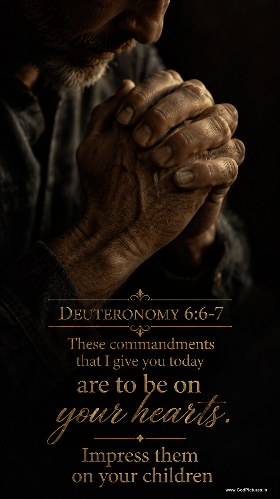 941x1672 Father's Day Deuteronomy 6:6 7 Impress Them On Your Children Wallpaper