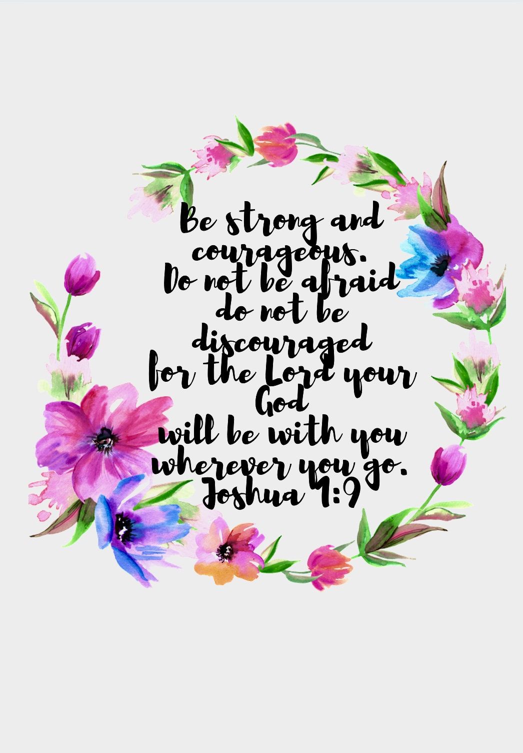 1046x1505 Scripture Wall Art, Deuteronomy 31: Christian Gift (A4 PDF)