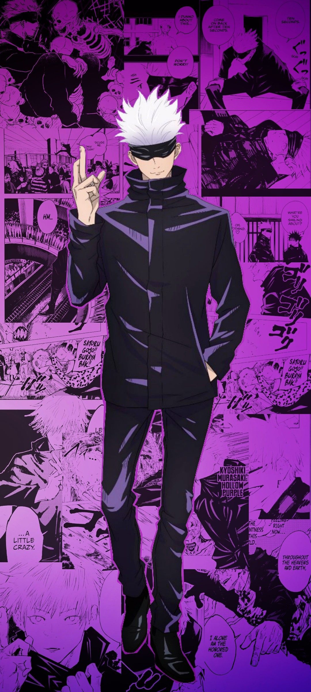 1080x2400 Purple Gojo Wallpaper