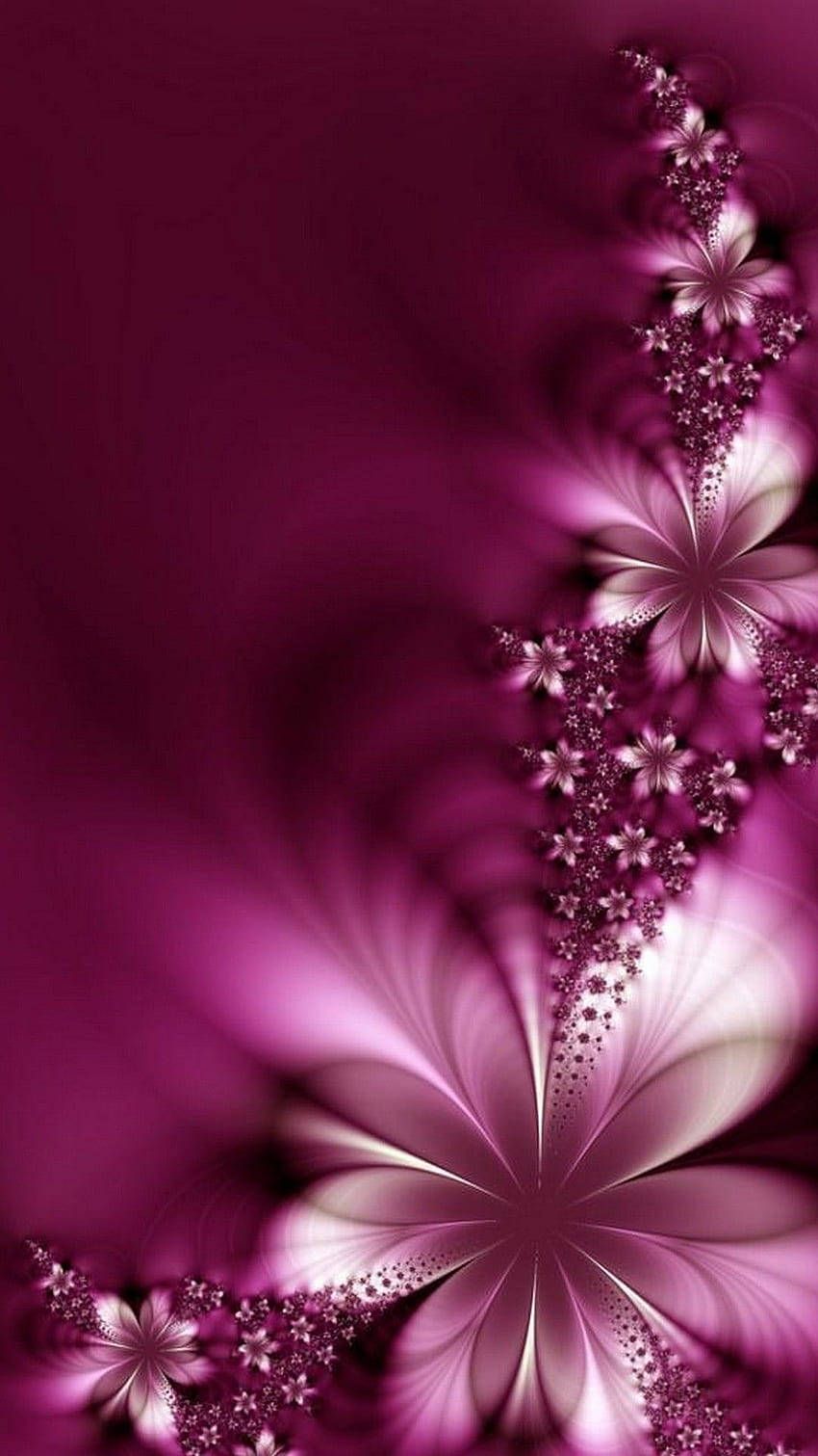850x1511 Cute 3D Phone Pink Floral Wallpaper