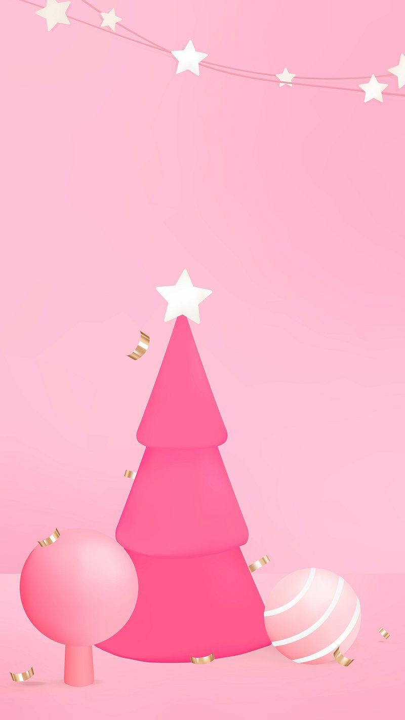 800x1422 Pink Christmas iPhone wallpaper, cute