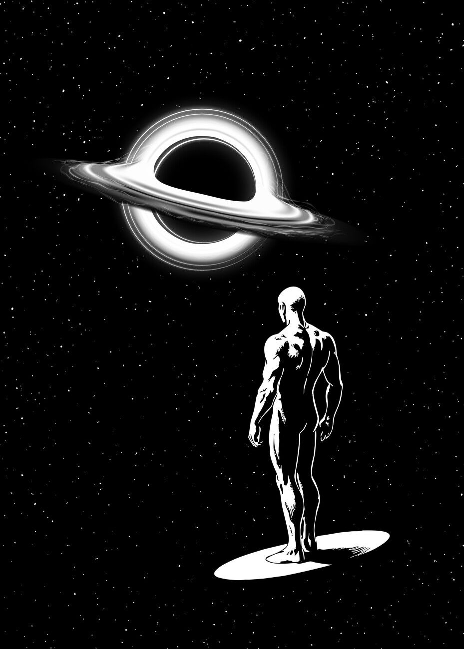 929x1300 Poster Silver Surfer in Space