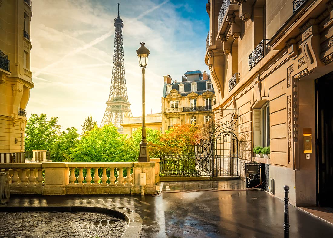 1100x786 Amazon.com : BELECO 7x5ft Fabric Paris Eiffel Tower Backdrop Summer Street View European Famous Building French City Landscape Background Paris Theme Party Decor Wedding Photography Wallpaper Photo Studio Prop