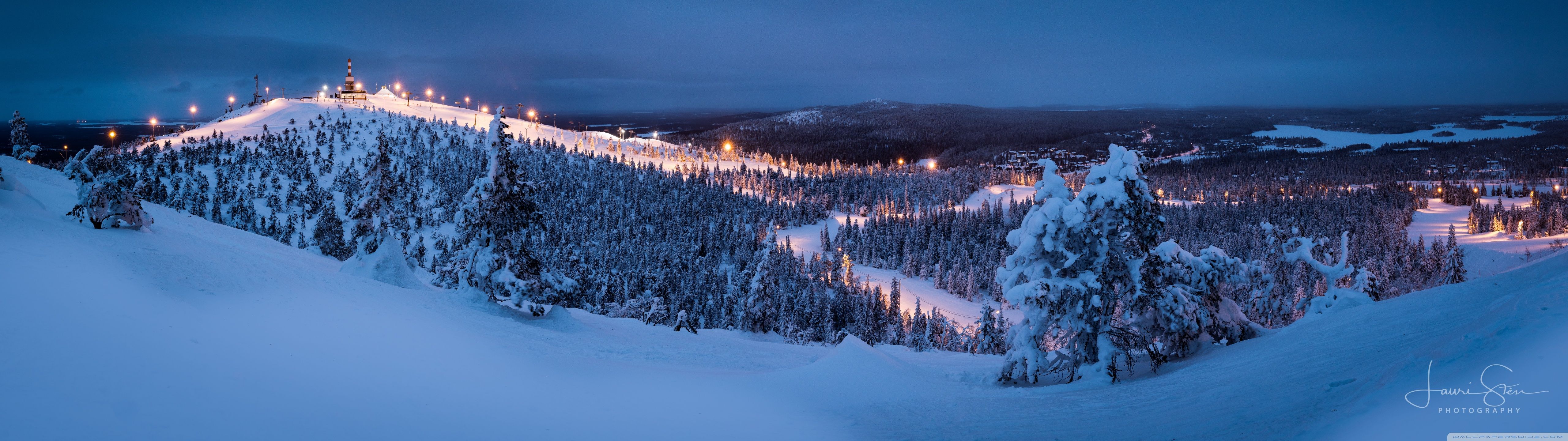 5120x1440 Winter, Snow, Ruka Peak, Visit Finland 4K UHD Wallpaper for UltraHD Desktop and TV : Widescreen and UltraWide Display and Triple
