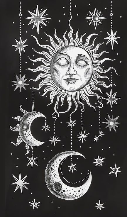 433x740 Moon Doodle Photo Free High Quality Picture