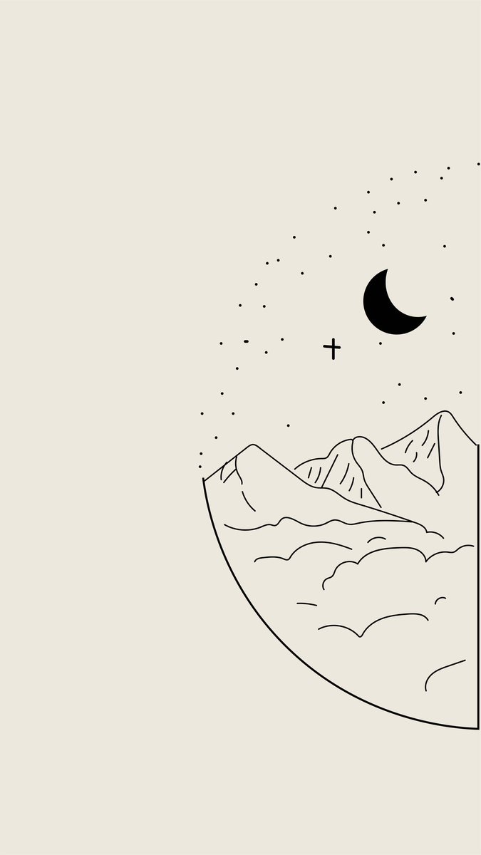 675x1200 4k #wallpaper for your #smartphone #Pair #PairLove #Moon #Mountain #Stars #Art #Minimal #Night