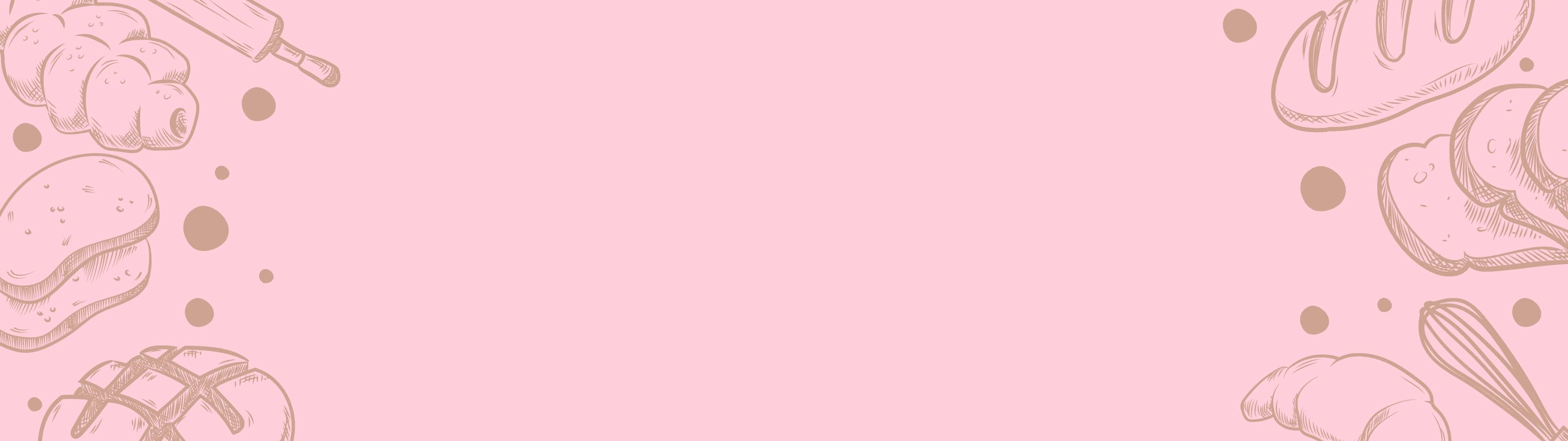 3840x1080 Download A Pink Background With A Lot Of Different Kinds Of Bread