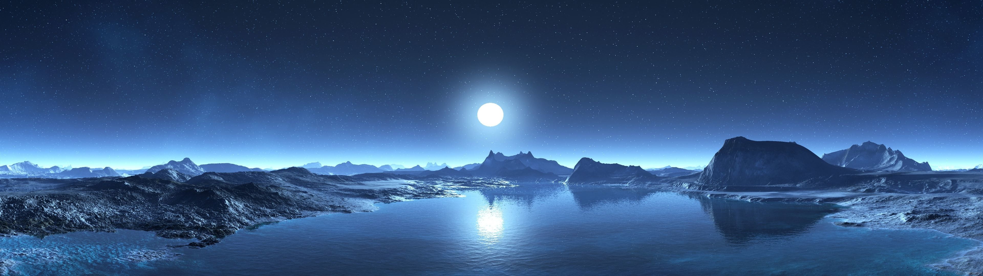 3840x1080 Light Reflective Wallpaper