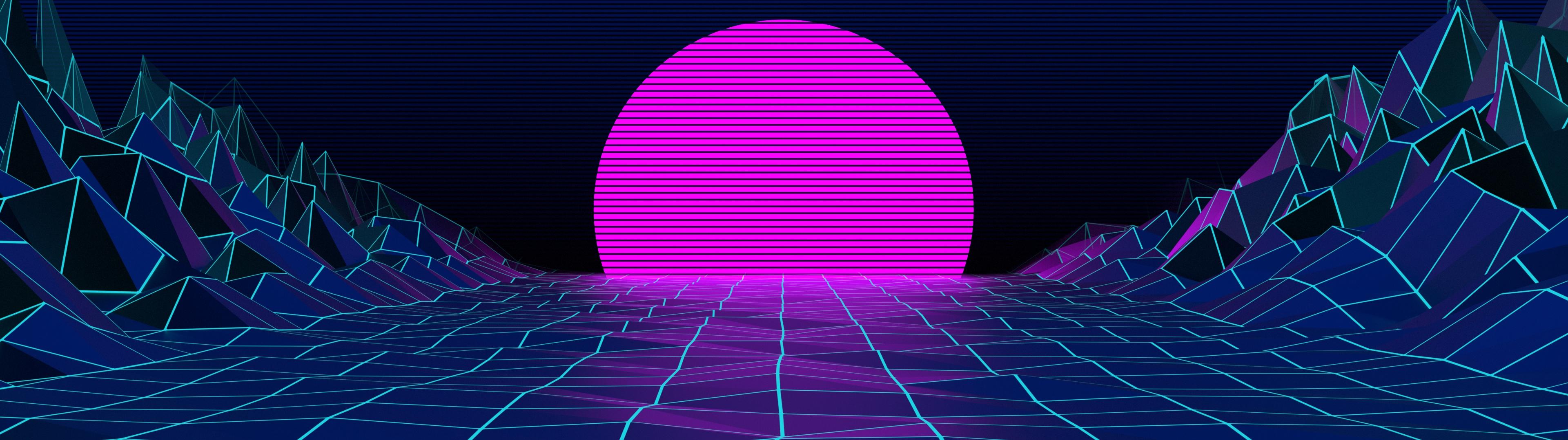 3840x1080 Aesthetic Dual Monitor Wallpaper