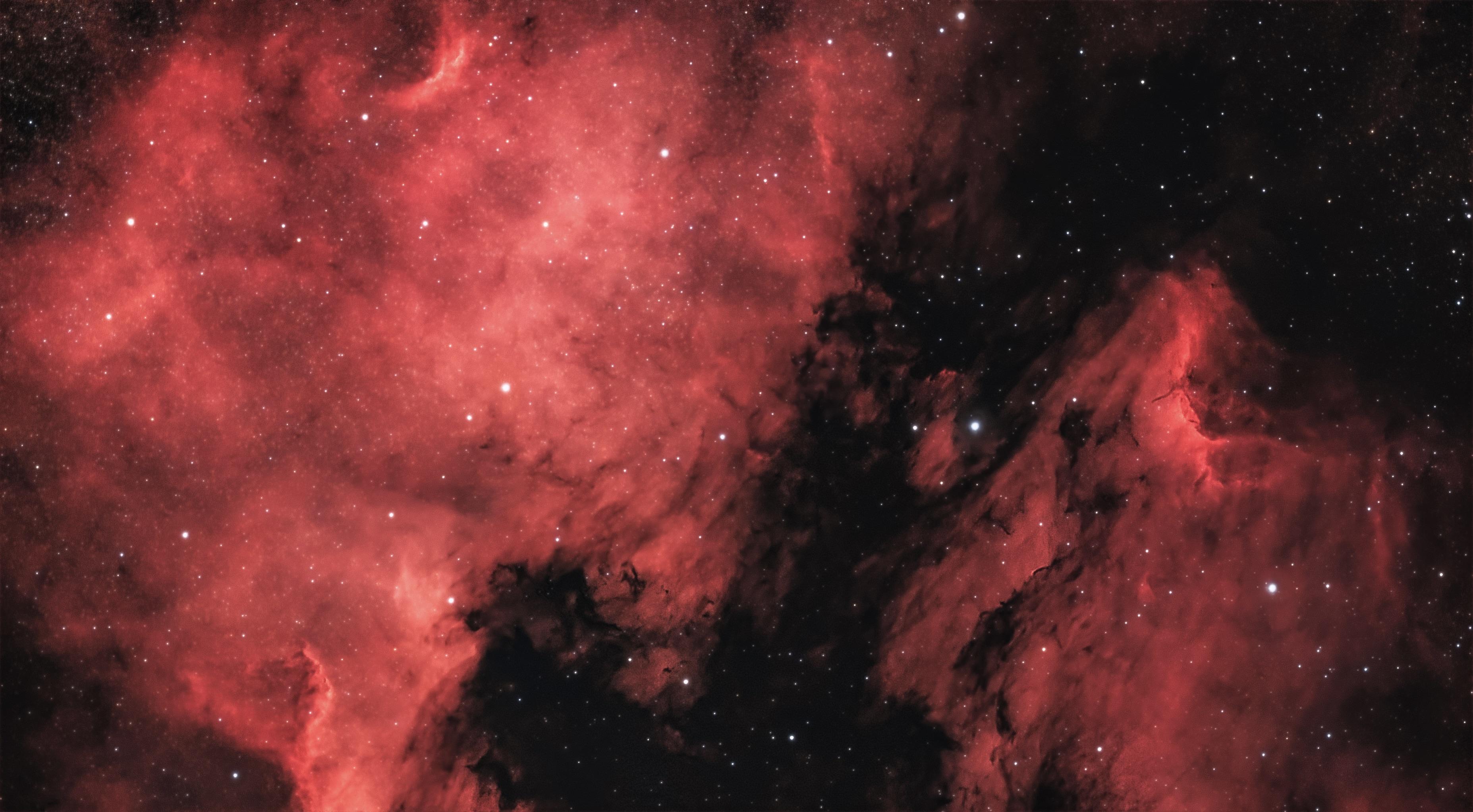 3709x2046 The North America Nebula (NGC 7000) in different color paletts