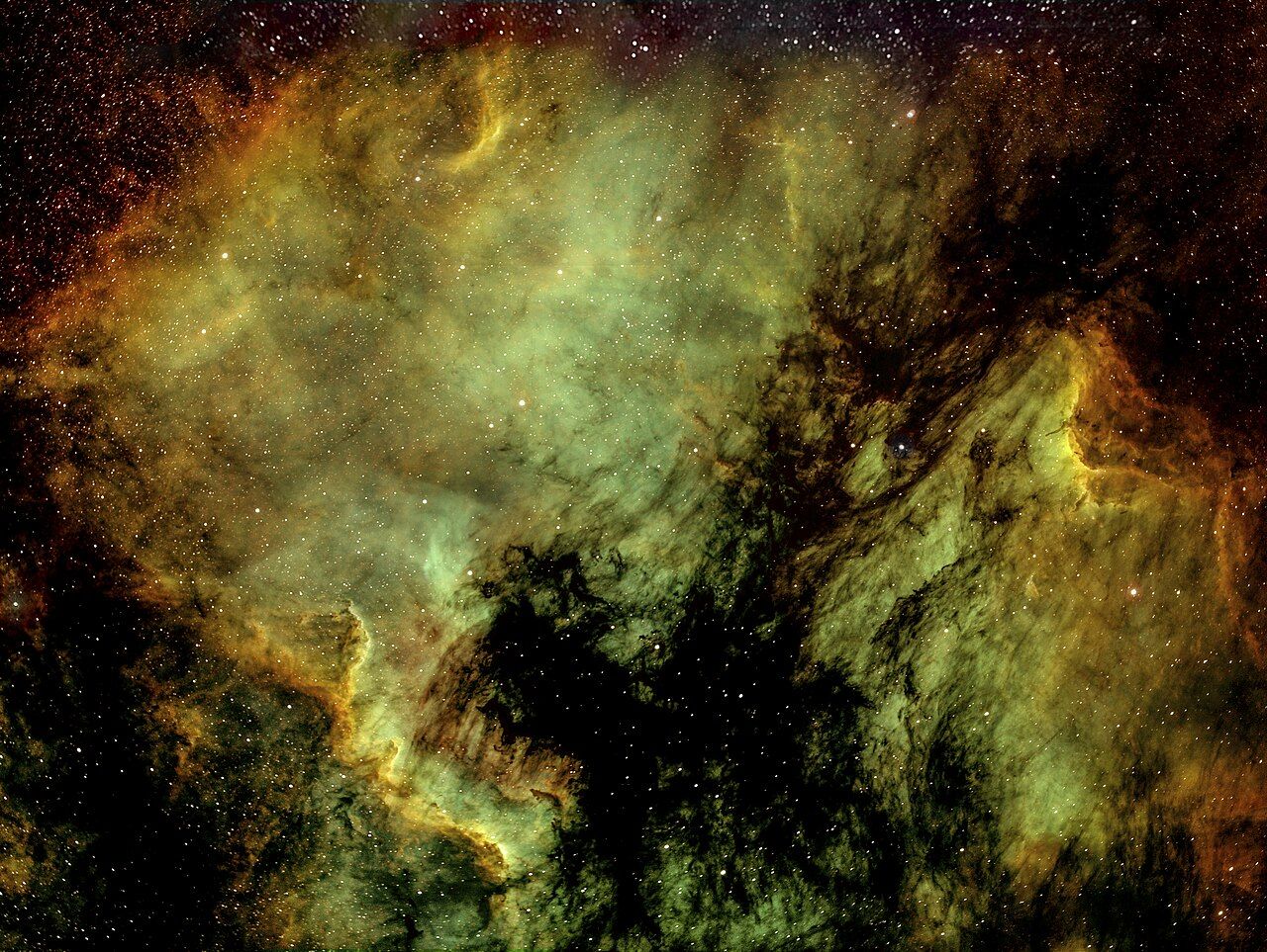 1280x963 North American and Pelican Nebulas in
