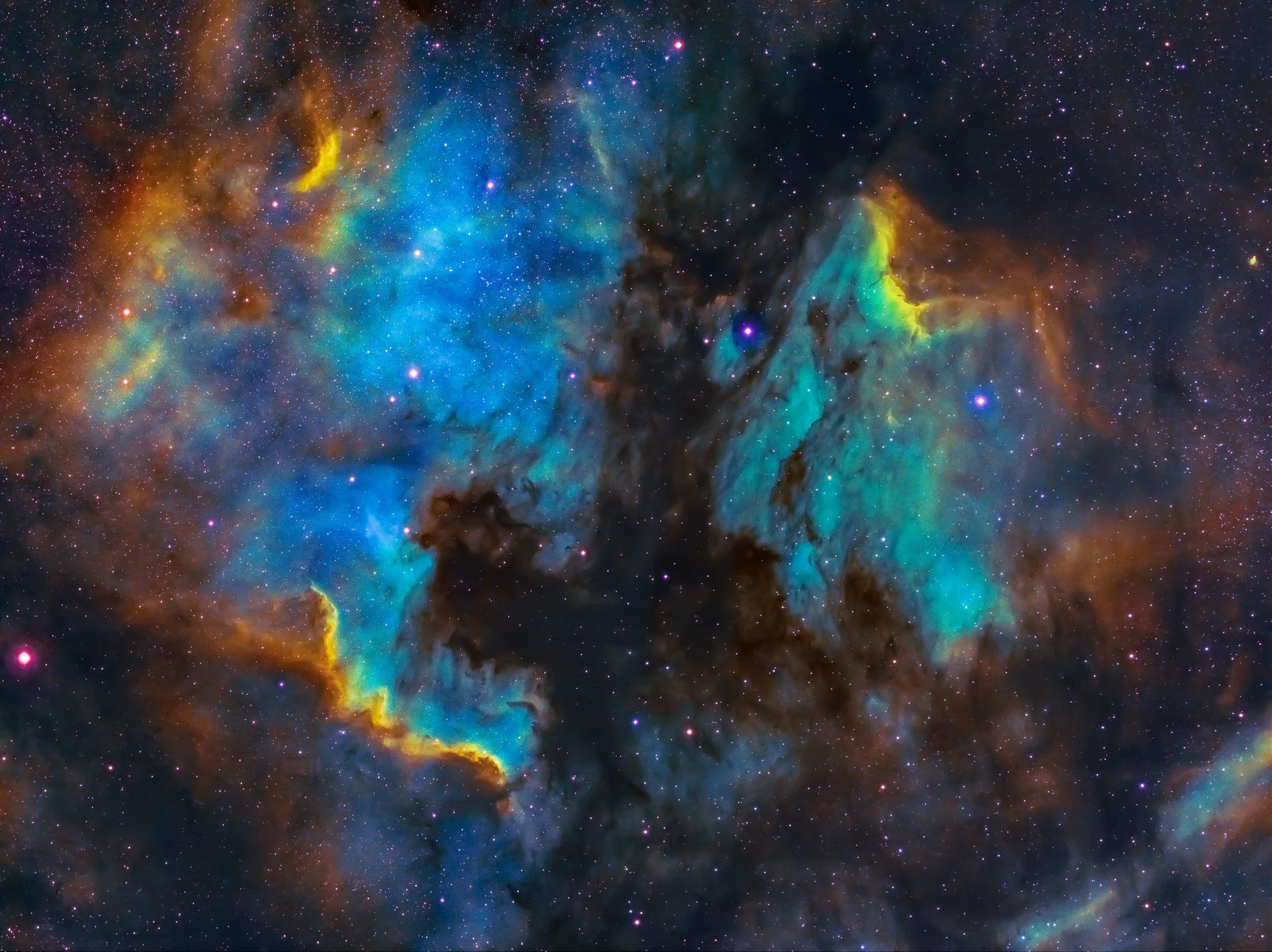3000x2246 Blue and black galaxy digital wallpaper photo