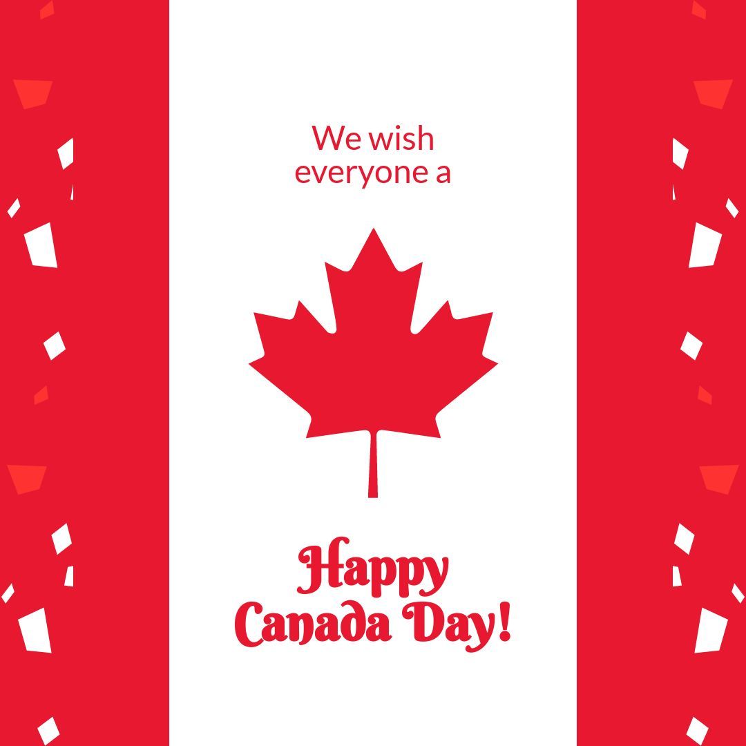 1080x1080 Happy Canada Day Wishes in JPG