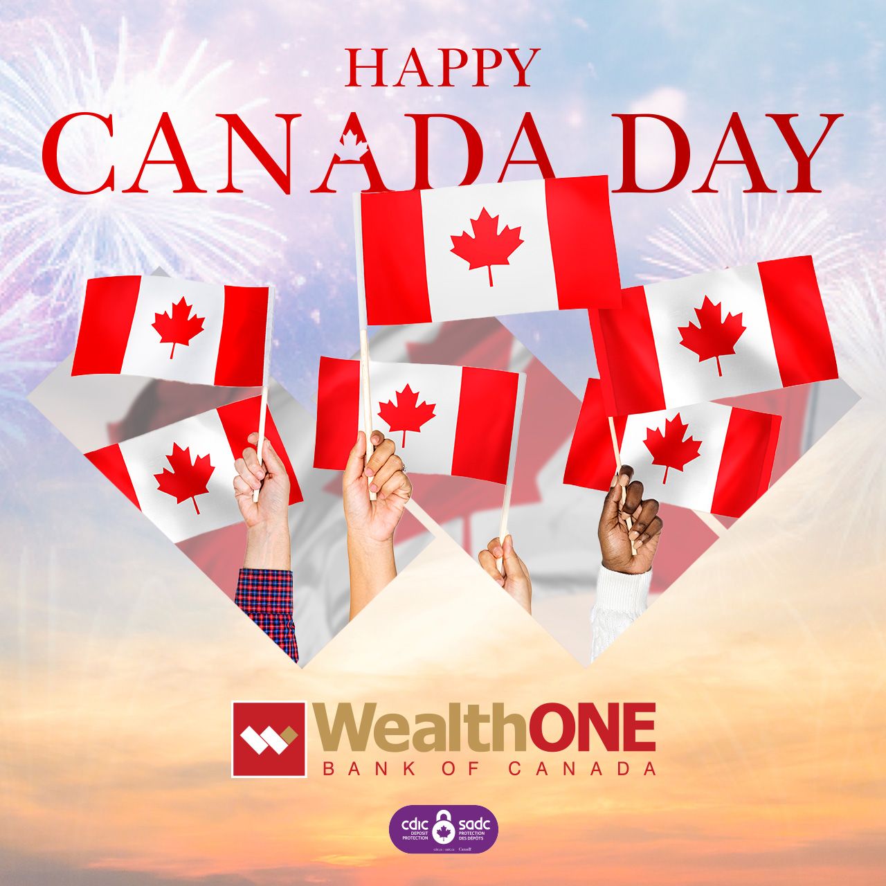 1280x1280 Canada Day. Wealth One Bank of Canada